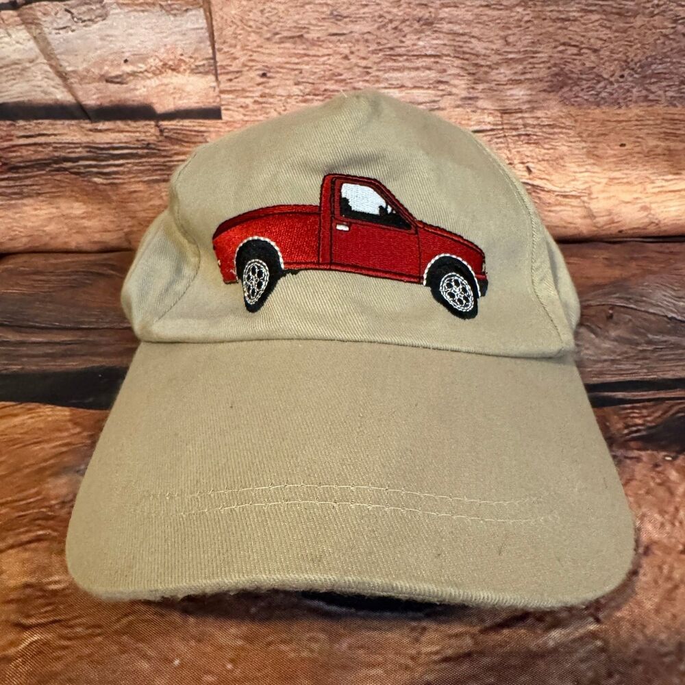 Dan Dee Hat Collector's Choice Men's Adjustable Khaki Red Pickup Truck Cap